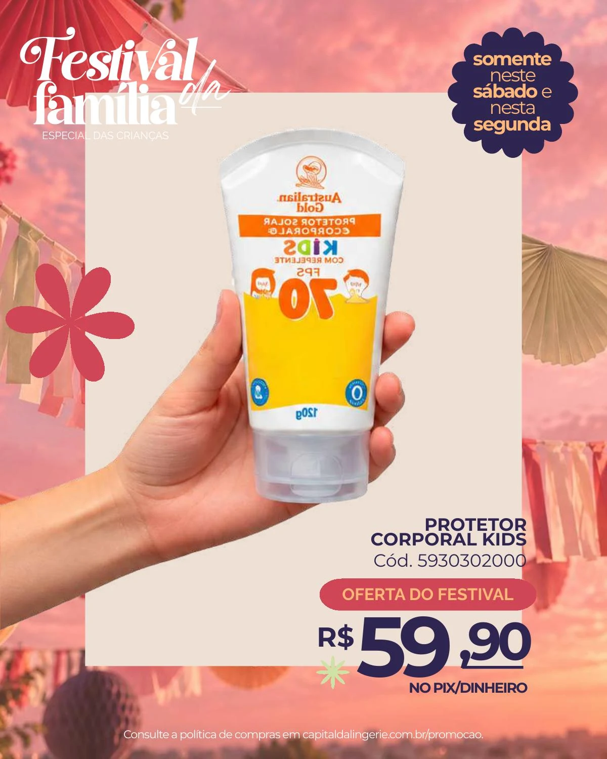 Protetor corporal Kids — oferta especial de Dia das Crianças na Capital da Lingerie